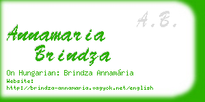 annamaria brindza business card